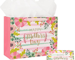 Large Mother&#39;S Day Gift Bag with Card and Tissue Paper for Mom Grandma N... - £12.44 GBP