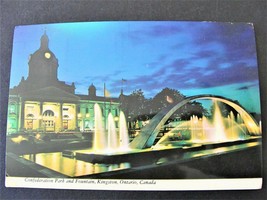 Confederation Park and Fountain - Kingston, Ontario, Canada -1973 Postcard. - £7.00 GBP