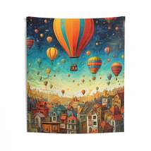 Hot Air Balloon World of Houses, Villages, with a Colorful Sky - Indoor Wall Tap - £31.83 GBP+