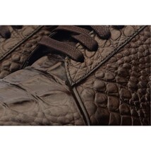 The Bomba Brown Crocodile Leather Men Sneaker image 3
