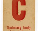 Chambersburg Laundry Sanitone Dry Cleaners Vintage Cardboard Window Sign C - £29.41 GBP