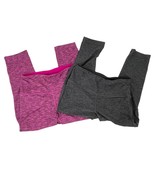 Lot of 2 Vogo Athletica Workout Crop Leggings Sz. S Pink/Gray - $461.33 MXN