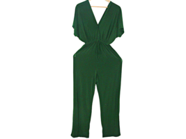 KOH KOH Green Kimono Sleeve V-Neck Sexy Wide Leg One Piece Jumpsuit Size Large - £20.39 GBP