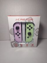 J-C PAD Left and Right Nintendo Switch Controllers Lime Green And Purple... - $24.74