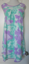 Betsy TW by Amanda Paige intimates Nightgown Purple Print Tie dye Size X... - $13.81
