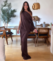 ZARA BNWT 2025. BROWN MULTI POSITION CAPE LONG DRESS VISCOSE. 8261/003/700 - $201.01