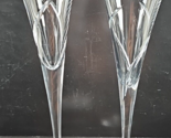 (2) Waterford Crystal Siren Fluted Champagne Set Clear Cut Elegant Stemw... - $175.10