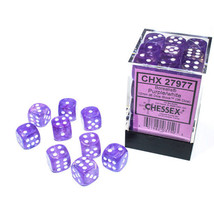 Borealis Chessex 12mm D6 Luminary Dice Block - Purple/White - £24.92 GBP
