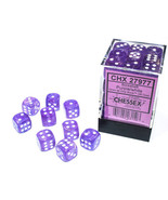 Borealis Chessex 12mm D6 Luminary Dice Block - Purple/White - £24.49 GBP