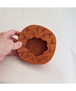 Handmade rustic wood ashtray with flower shape cutout center, single ash... - £9.40 GBP