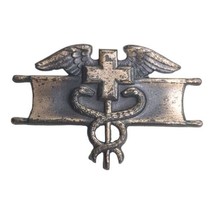 US ARMY EXPERT FIELD MEDICAL BADGE; REGULATION FULL SIZE; SILVER TONE a - £7.53 GBP