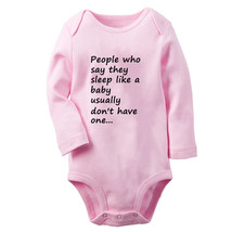 People Who Say They Sleep Like a Baby Usually Don&#39;t Have One Funny Baby Romper - £8.88 GBP