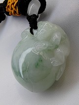 Icy Ice Light Green 100% Burma Jadeite Jade Peach Pendant # 69.05 carat # - £543.56 GBP