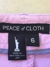 Peace Of Cloth New York Lilac Lavender Purple Cotton Stretch Pants 30x25... - $29.99