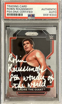 Robin Roussimoff Signed 2022 Panini Prizm WWE Andre the Giant #200 Inscribed &quot;8t - £461.44 GBP