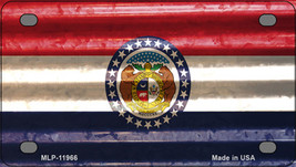 Missouri Corrugated Flag Novelty Mini Metal License Plate Tag - £11.81 GBP