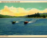 Speed Boat Race Payette Lake Idaho ID UNP Unused Linen Postcard F5 - £3.07 GBP