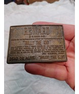 Wanted Reward Poster Billy The Kid Belt Buckle - $376.79 MXN