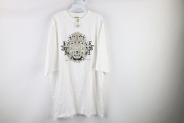 NOS Vtg 90s Marithe Francois Girbaud Mens 2XL Baggy Fit Glitter T-Shirt White - $69.25