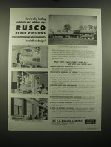 1954 Rusco Prime Windows Ad - Here&#39;s why leading architects and builders say - $18.49