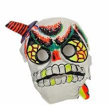 Halloween Costume Mask Vtg Ben Cooper decoration Skeleton Skull knife he... - £116.66 GBP