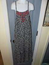 Justice Black &amp; White Tribal Print Maxi Dress Size 8 Girl&#39;s EUC - £14.55 GBP