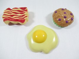 Little Tikes Food IntelliTikes Bacon Egg Blueberry Muffin play food 3 pc... - $15.58