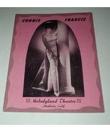 Connie Francis Jan &amp; Dean Concert Program Vintage 1963 Melodyland Anahei... - $225.65 CAD