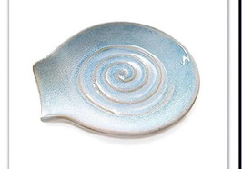 Ceramic Counter Rest Spoon-Utensils Holder-Blue - £19.68 GBP