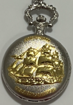 U.S Navy USS Constitution Tall Sailing Ship Quartz Pocket Watches with C... - $8.75