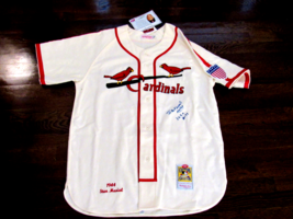 STAN MUSIAL HOF 69 3630 HITS CARDINALS SIGNED AUTO MITCHELL &amp; NESS JERSE... - £688.33 GBP