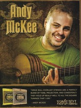 Andy McKee Ernie Ball Everlast Acoustic Guitar Strings ad 8 x 11 advertisement - £3.38 GBP