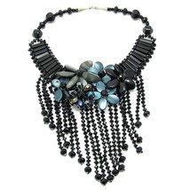 One of a Kind Mother of Pearl Statement Necklace - £41.64 GBP