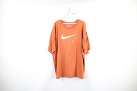 Vintage Nike Air Mens XL Faded Spell Out Big Swoosh Short Sleeve T-Shirt Orange - £31.69 GBP