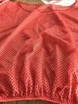 Adult scrimmage vest scarlet. Tough Polyester Mesh. Elasticized Waist. S... - $9.89