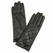 New Adrienne Vittadini Black Leather Fur Long Gloves Size M Size L Size Xl - £34.55 GBP