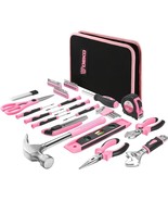 DEKO Pink Tool Set 110 Piece Household Tool Kit,Ladies Portable Tool Set... - £39.99 GBP