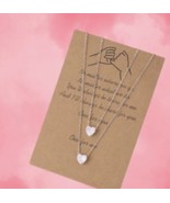 Set Of 2 Rose Gold Necklaces - 2 Heart Matching Necklaces - £13.06 GBP