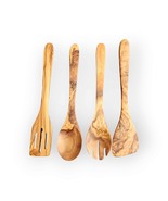 Olive wood kitchen set (Salad fork, spoon, Spatula, slotted spatula)  - $39.99
