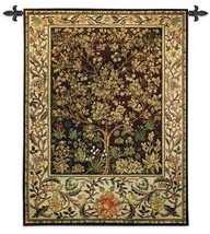 40x53 TREE OF LIFE Umber William Morris Art Tapestry Wall Hanging  - £221.06 GBP
