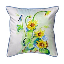 Betsy Drake Sunflower &amp; Bird Extra Large Zippered Pillow 22x22 - £48.54 GBP