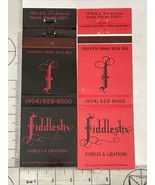 Vintage Matchbook Cover  Fiddlesticks Restaurant  Ocala, FL  gmg  Unstruck - £11.69 GBP