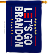 Let&#39;S Go Brandon Blue House Flag Political 28 X40 Double-Sided Banner - £29.08 GBP