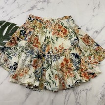 Anthropologie Ranna Gill Jardin A-Line Skirt Size 12 Cream Yellow Floral Garden - £30.45 GBP