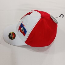Parquet Haiti Mens Back Strap White Cotton Baseball Cap Hat + Haiti Flag Bandana image 6