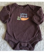 Baby Gap Boys Brown HOME GROWN Carrot Long Sleeve One Piece 0-3 Months - $7.98 CAD