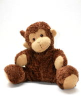 First and Main George Monkey Stuffed Animal Brown Tan Bean Bag Plush 13&quot; - £15.97 GBP