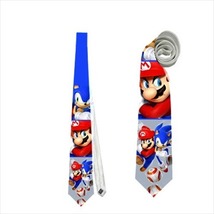 Necktie Sonic Tails Knuckles Mario Hedgehog Rouge Amy Shade Jet Tie Cosplay - £19.98 GBP
