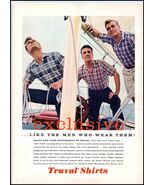1950s Truval Shirts PRINT AD Galey &amp; Lord Sportshirts Men&#39;s Wear &quot;Sailin... - $176.14 MXN