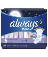 Always Maxi Extra Heavy Overnight Pads With Wings - Size 5 - 20 Ct. - $24.60 CAD